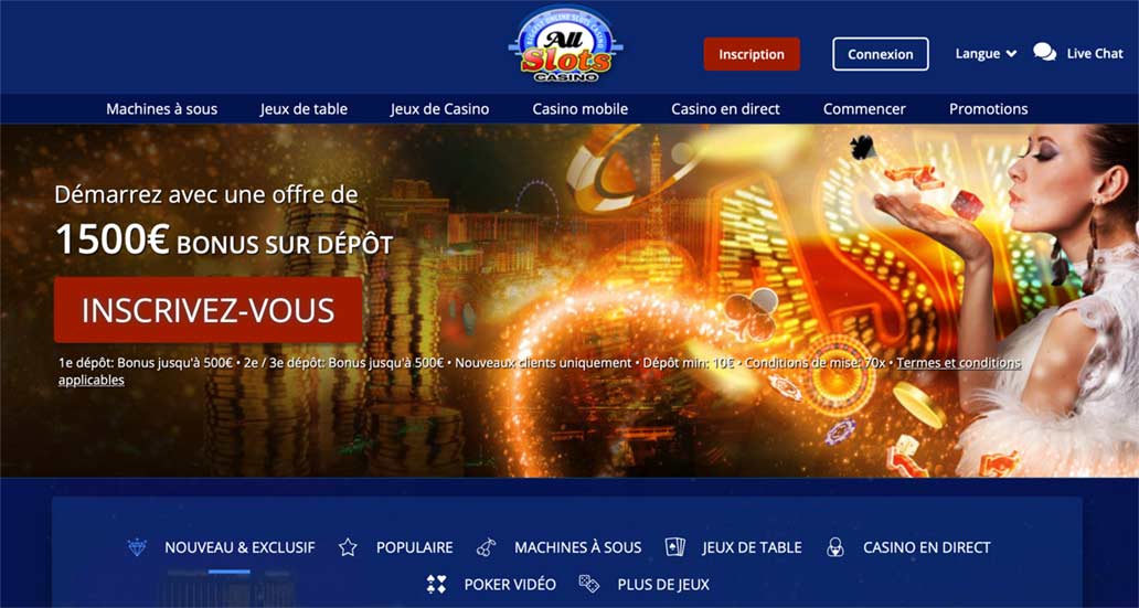 Interac au casino en ligne All Slots