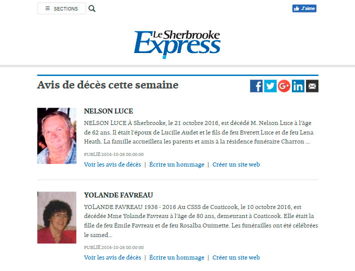 le journal de Sherbrooke